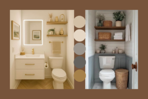 Banheiros simples com decoração sofisticada,