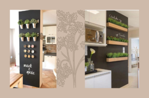 Horta vertical em casa.